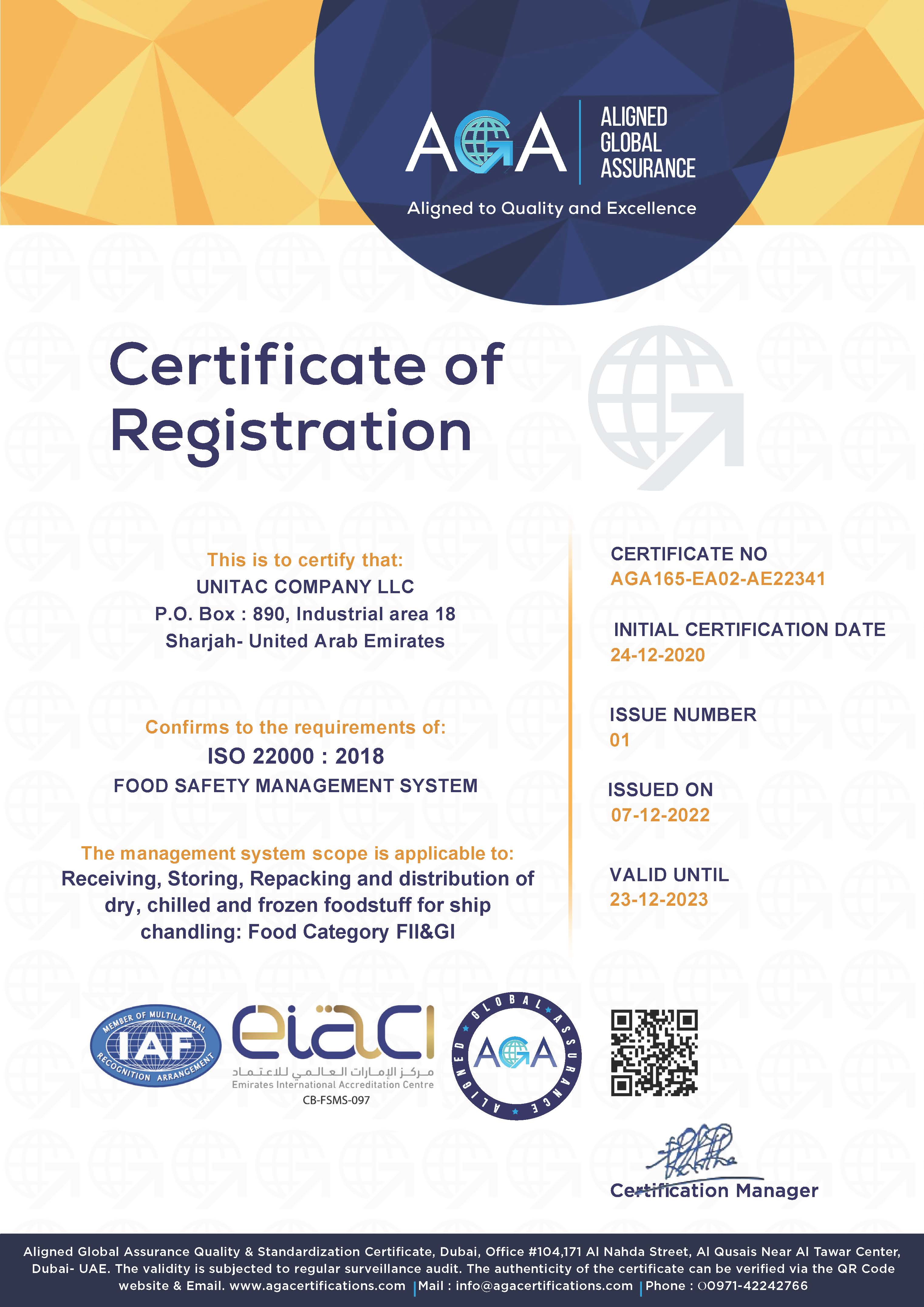 ISO 22000 - EXP-23-12-2023